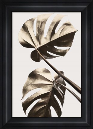 Framed Monstera Gold 8 Print
