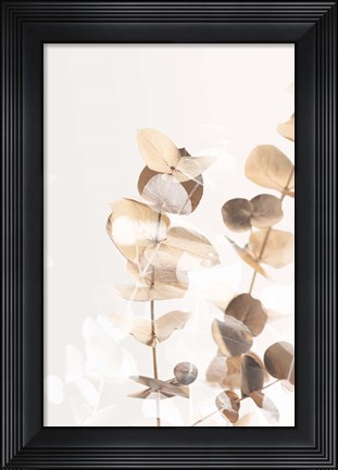 Framed Eucalyptus Creative Gold 1 Print