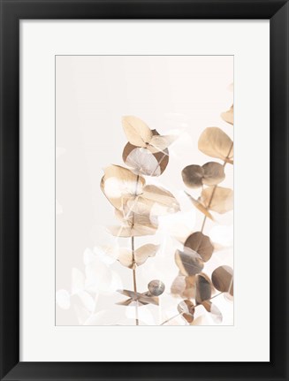 Framed Eucalyptus Creative Gold 1 Print