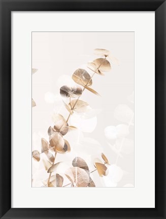 Framed Eucalyptus Creative Gold 2 Print