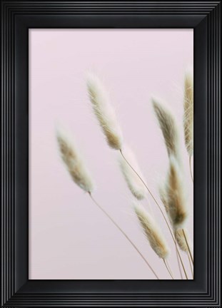 Framed Bunny Grass Pink 2 Print