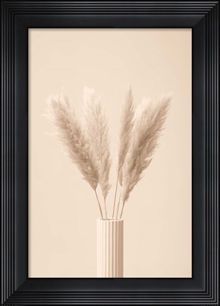 Framed Pampas Grass Beige 11 Print