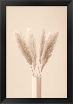 Framed Pampas Grass Beige 11 Print