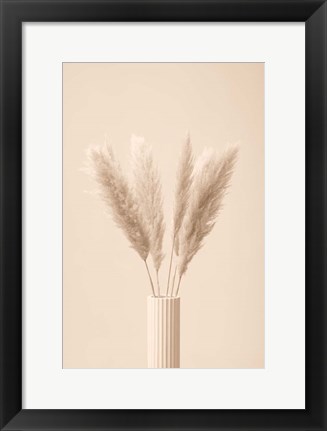 Framed Pampas Grass Beige 11 Print