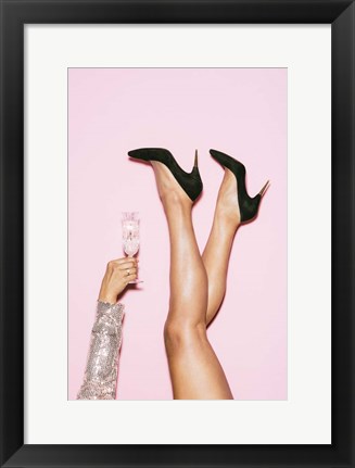 Framed Cheers Disco Heels Print