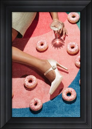 Framed Pink Picnic 02 Print