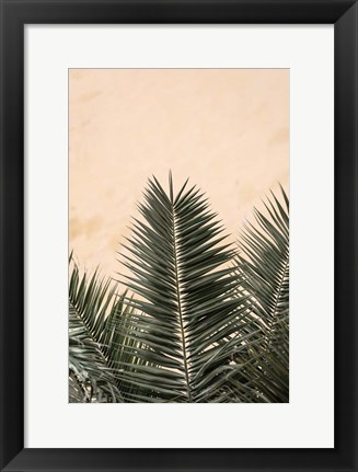 Framed Palm Leaves And Wall 1 Print