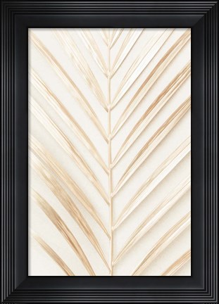 Framed Golden Palm Leaf Print