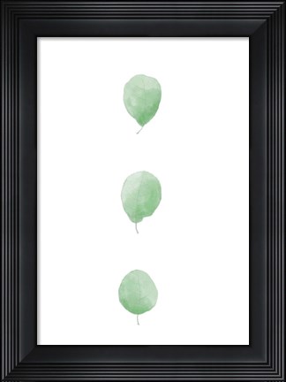 Framed Birch Leaves in Row Print