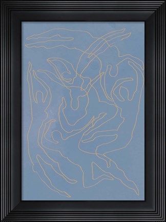 Framed Blue Swimmers Print