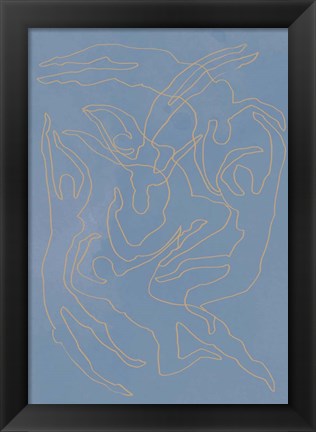 Framed Blue Swimmers Print