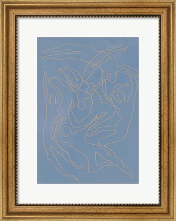 Framed Blue Swimmers Print