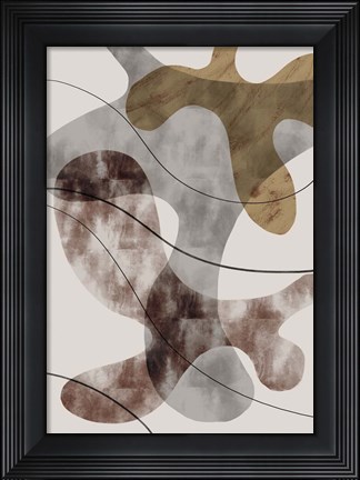 Framed Brown Seaweed Print