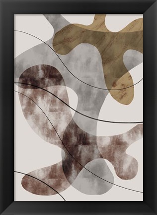 Framed Brown Seaweed Print