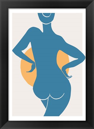 Framed Blue Woman Print