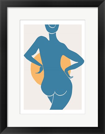 Framed Blue Woman Print