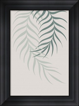 Framed Leaf Frilly Green Print