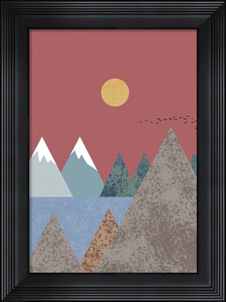 Framed Mountain landscape Print