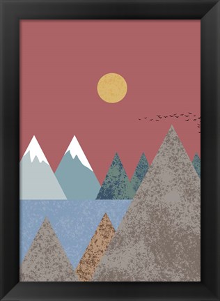 Framed Mountain landscape Print