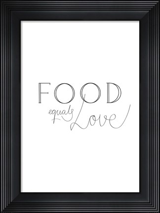 Framed Food is Love Print
