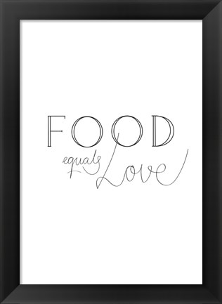 Framed Food is Love Print