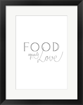 Framed Food is Love Print