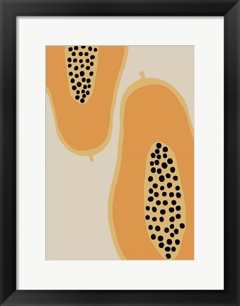 Framed Papaya Fruit Print