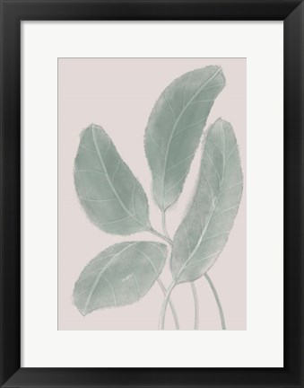 Framed Leaves Watercolor Print