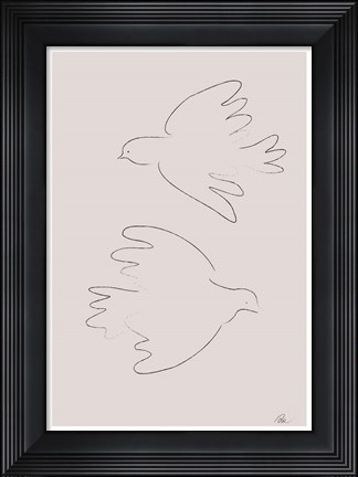 Framed Two Doves Print