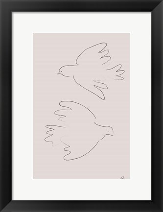 Framed Two Doves Print