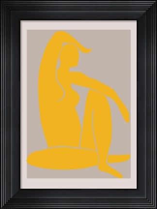 Framed Yellow Figure Print