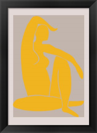 Framed Yellow Figure Print