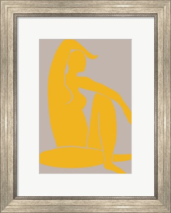 Framed Yellow Figure Print