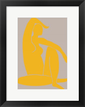 Framed Yellow Figure Print