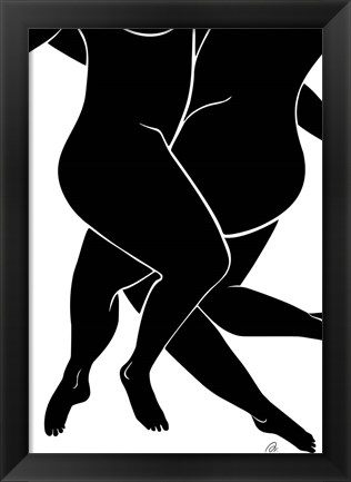 Framed Lovers Black Print