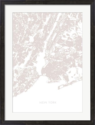 Framed New York Map Print