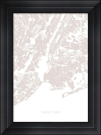 Framed New York Map Print