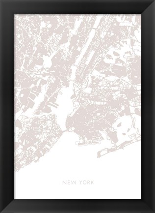 Framed New York Map Print