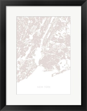 Framed New York Map Print