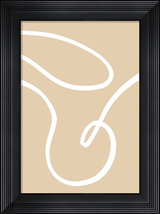 Framed Beige Lines 2 Print