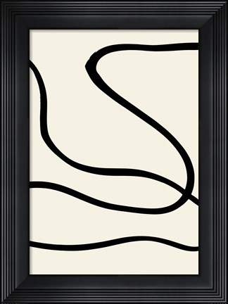 Framed Black Lines 1 Print