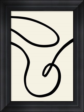 Framed Black Lines 2 Print