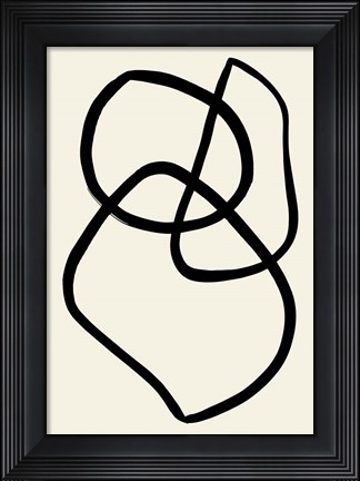 Framed Black Lines 3 Print