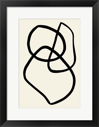 Framed Black Lines 3 Print