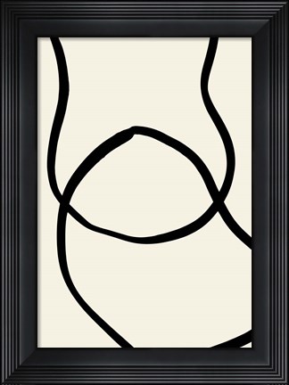 Framed Black Lines 4 Print