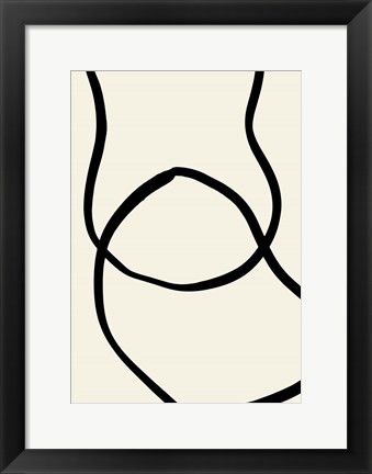 Framed Black Lines 4 Print