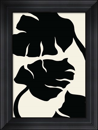 Framed Monstera Black Print
