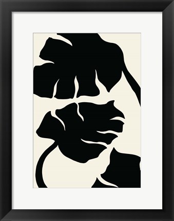 Framed Monstera Black Print