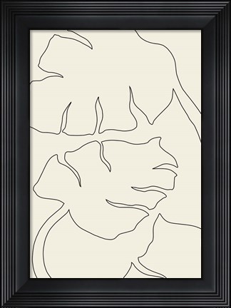 Framed Monstera Outline Print