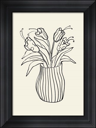 Framed Vase Sketch Print